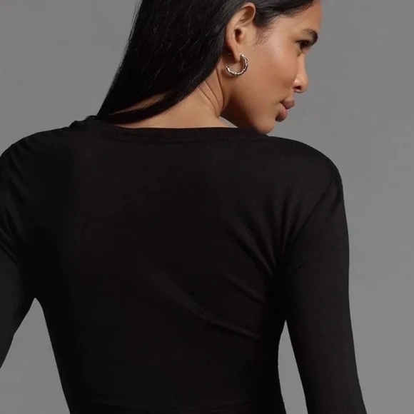 NWT ANTHROPOLOGIE LONG-SLEEVE BEADED APPLIQUÉ TOP Sz XL - Picture 6 of 16